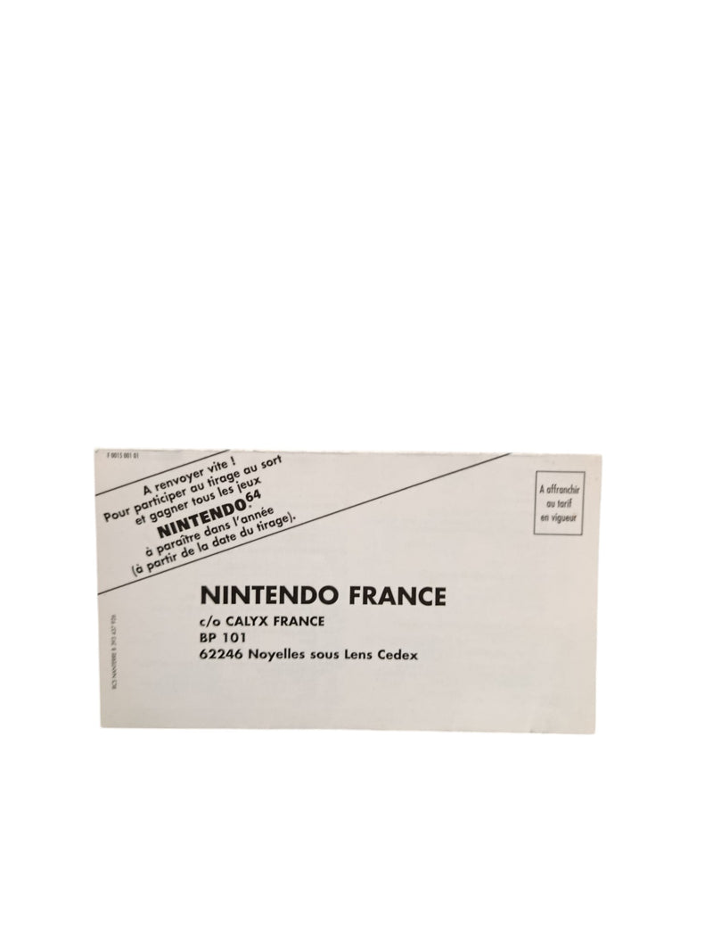 Carte Nintendo France présente avec la Console Nintendo 64
