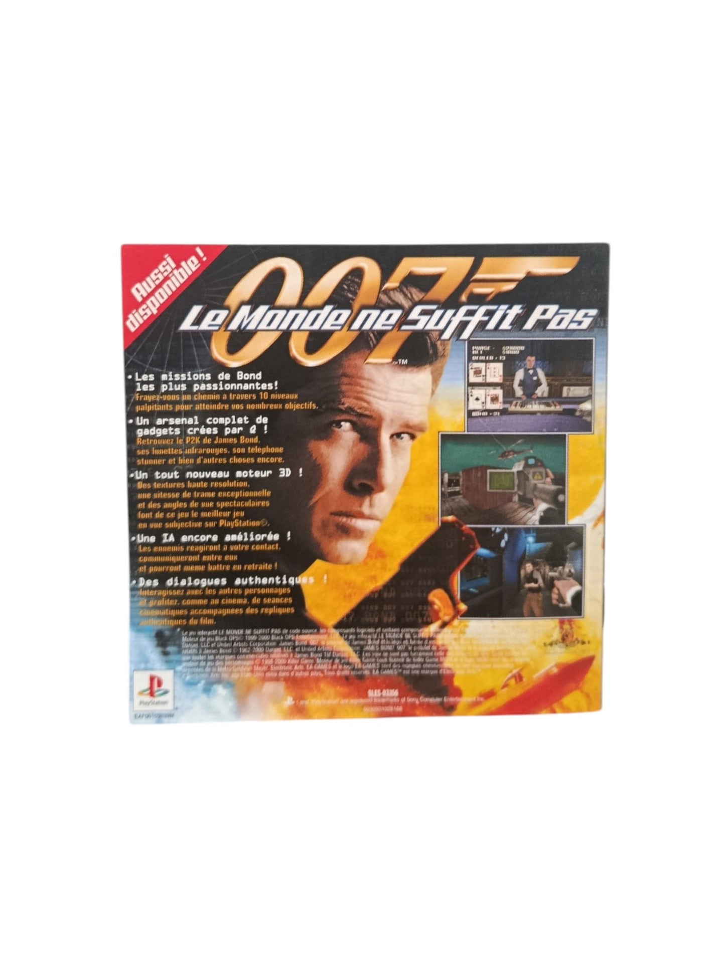 Jaquette Avant 007 Racing Playstation 1 (PS1) Version Platinum