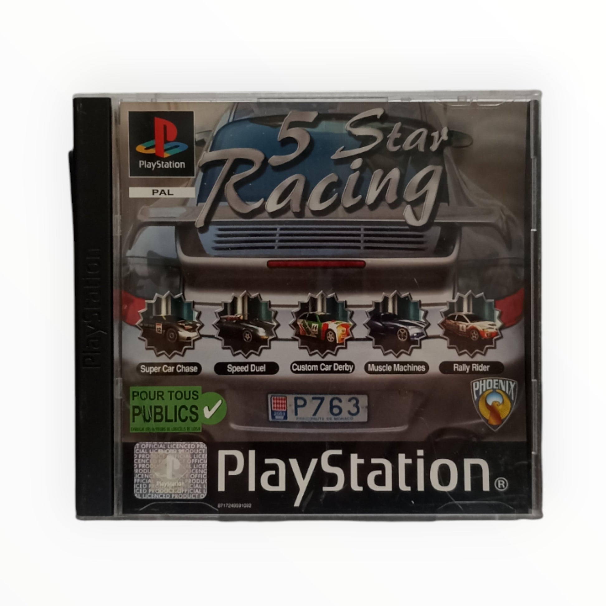 Jeu 5 Star Racing complet pour PlayStation 1 version PAL FR