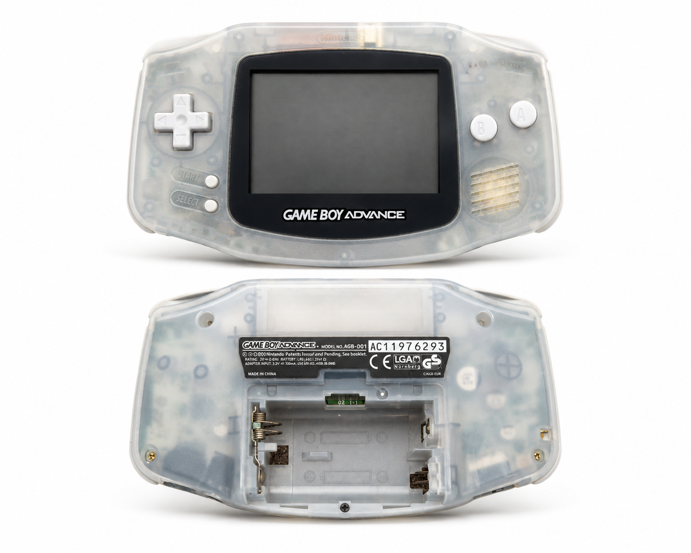 Game Boy Advance Transparent sans cache pile loose