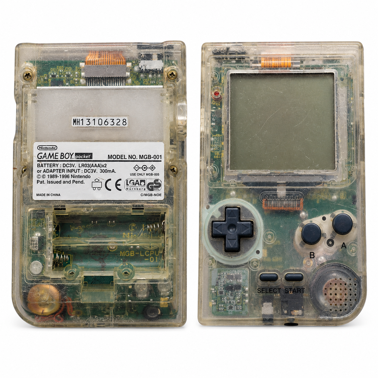 Nintendo Game Boy Color Transparent sans cache pile Loose