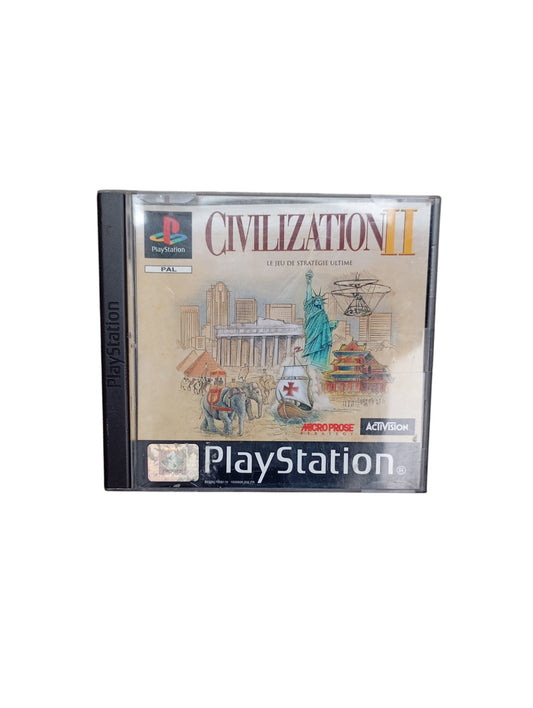 Civilization II PlayStation 1 complet en boîte avec disque et notice