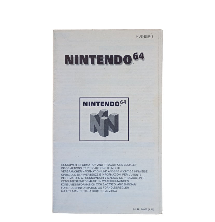 Notice de sécurité Nintendo 64 NUS-EUR-3