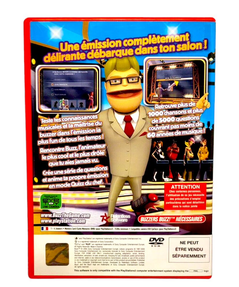 Buzz ! The Music Quiz Playstation 2 (PS2)