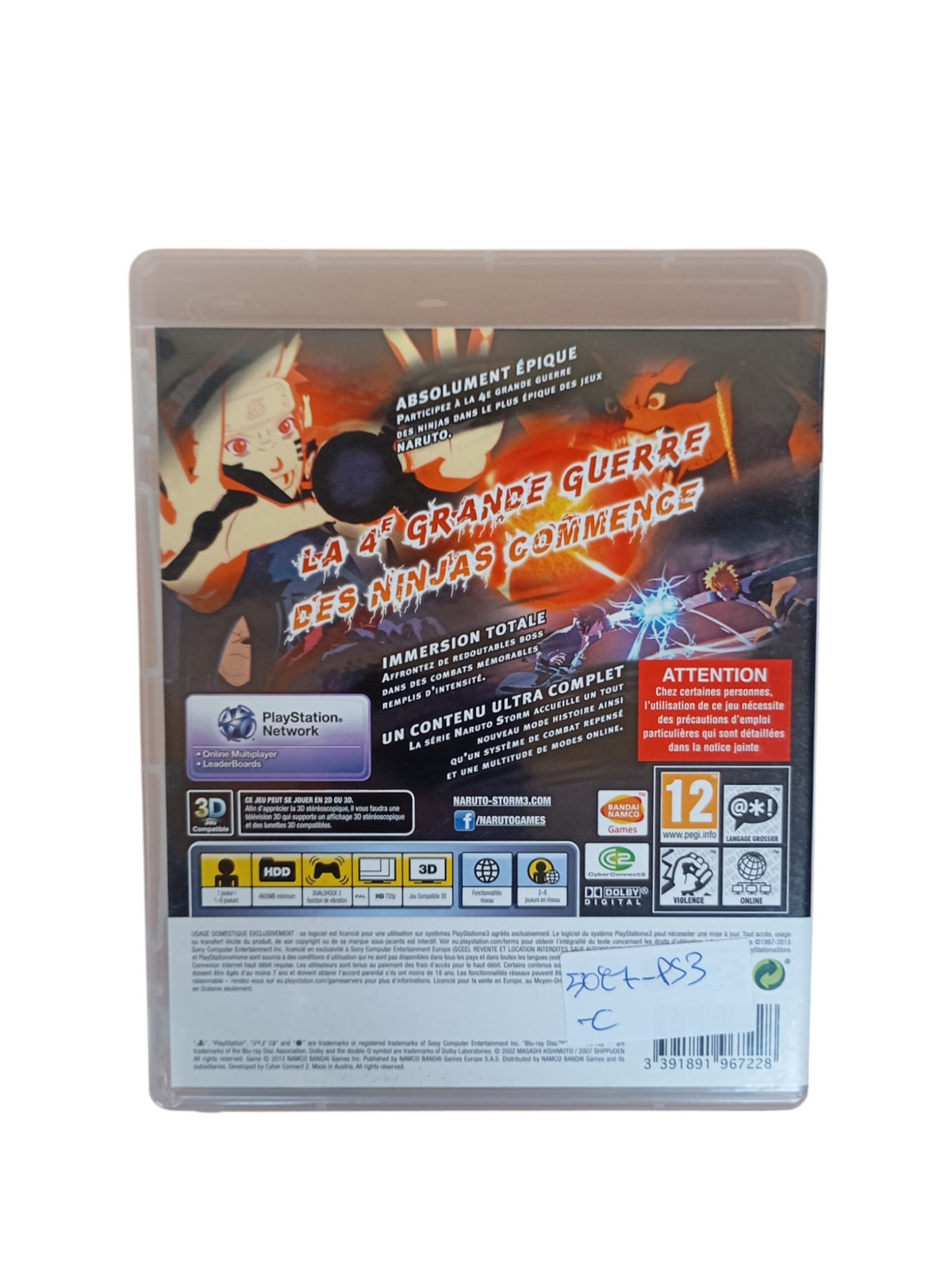 Naruto Shippuden : Ultimate Ninja Storm 3  Playstation 3 (PS3)