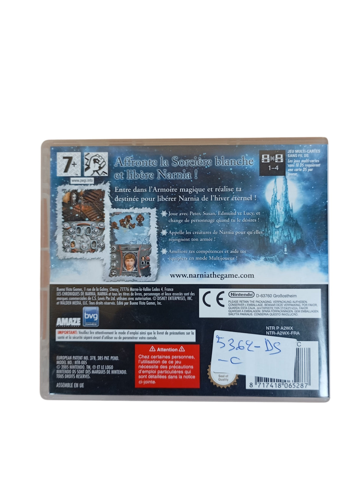 Le Monde de Narnia : Chapitre 1 : Le Lion, la Sorcière Blanche et l'Armoire Magique Nintendo DS