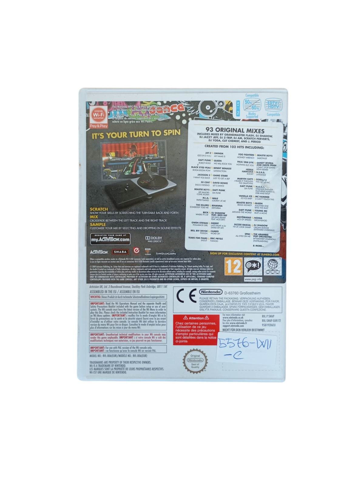 DJ Hero Nintendo Wii