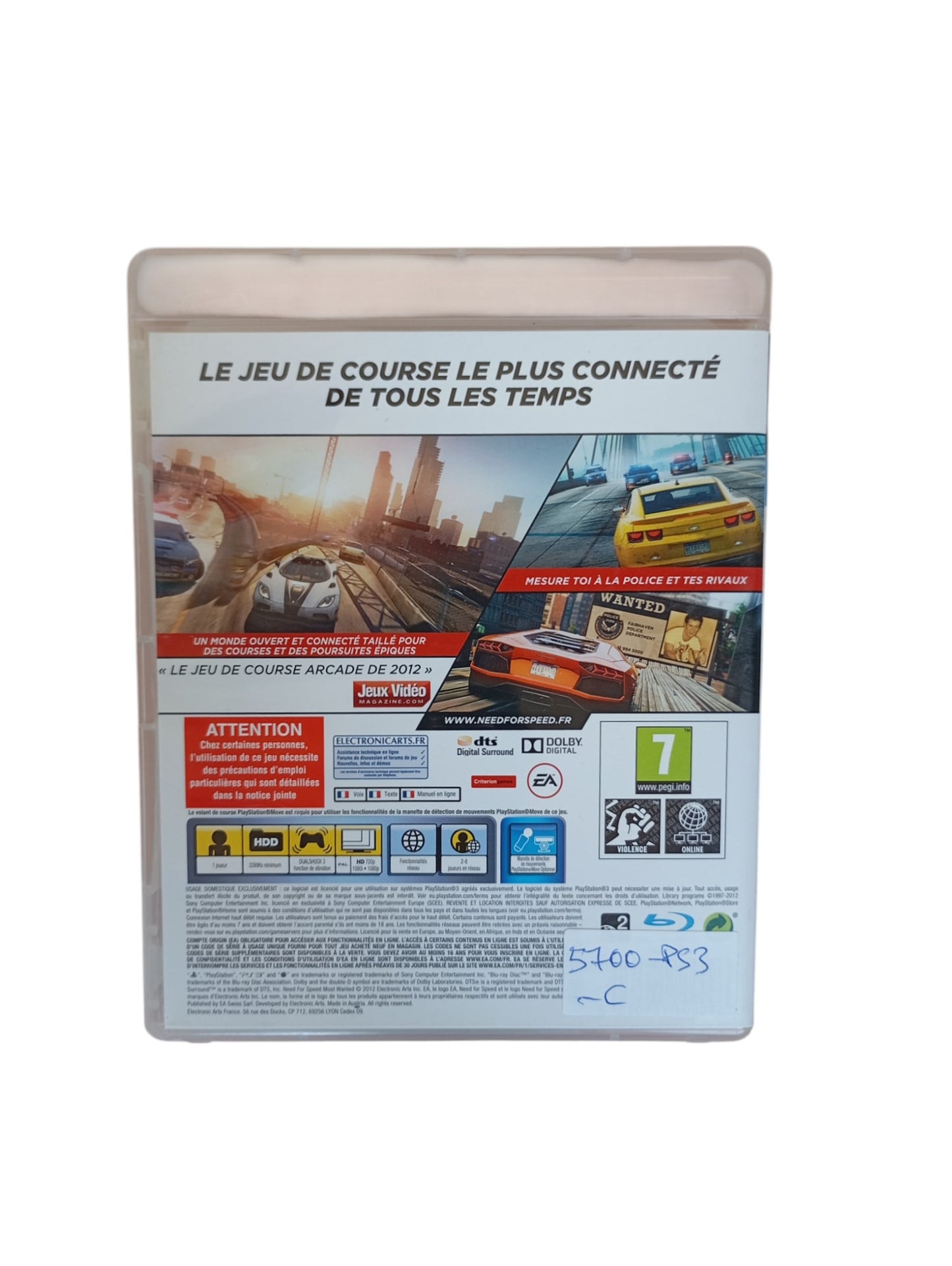 Need for Speed : Most Wanted Version Playstation Network Playstation 3 (PS3)