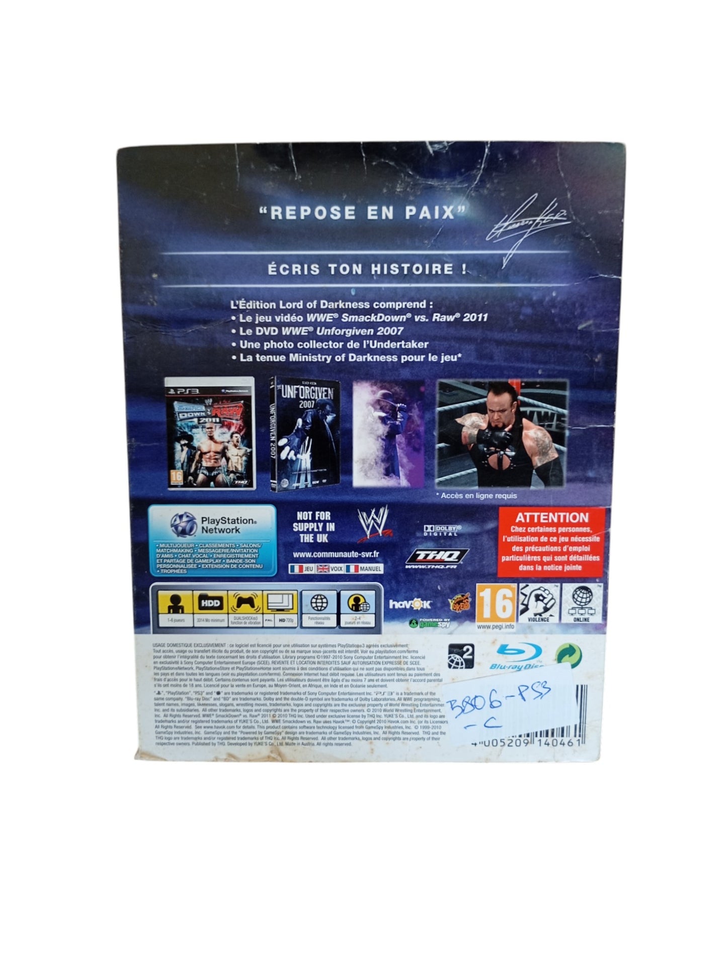 WWE Smackdown vs Raw 2011 Edition Collector Playstation 3 (PS3)