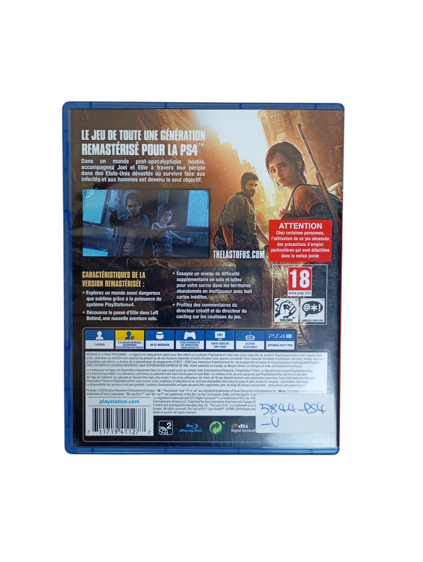 Boîte seule The Last of Us Playstation 4 Part I Version Playstation Hits (PS4)
