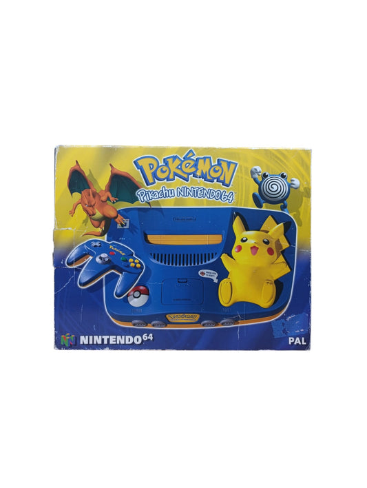 Boîte Console Pikachu Nintendo 64 en boîte FRA Bon Etat (6.25/10)