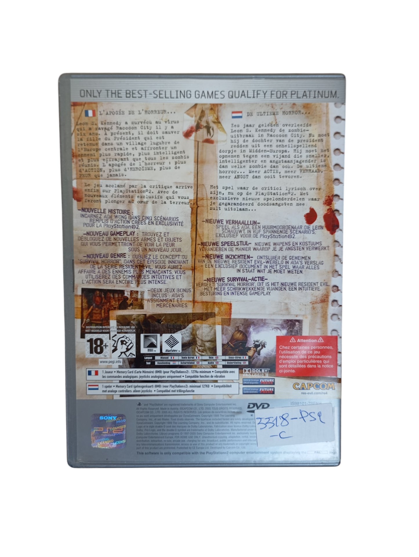 Resident Evil 4 Version Platinum Playstation 2 (PS2)