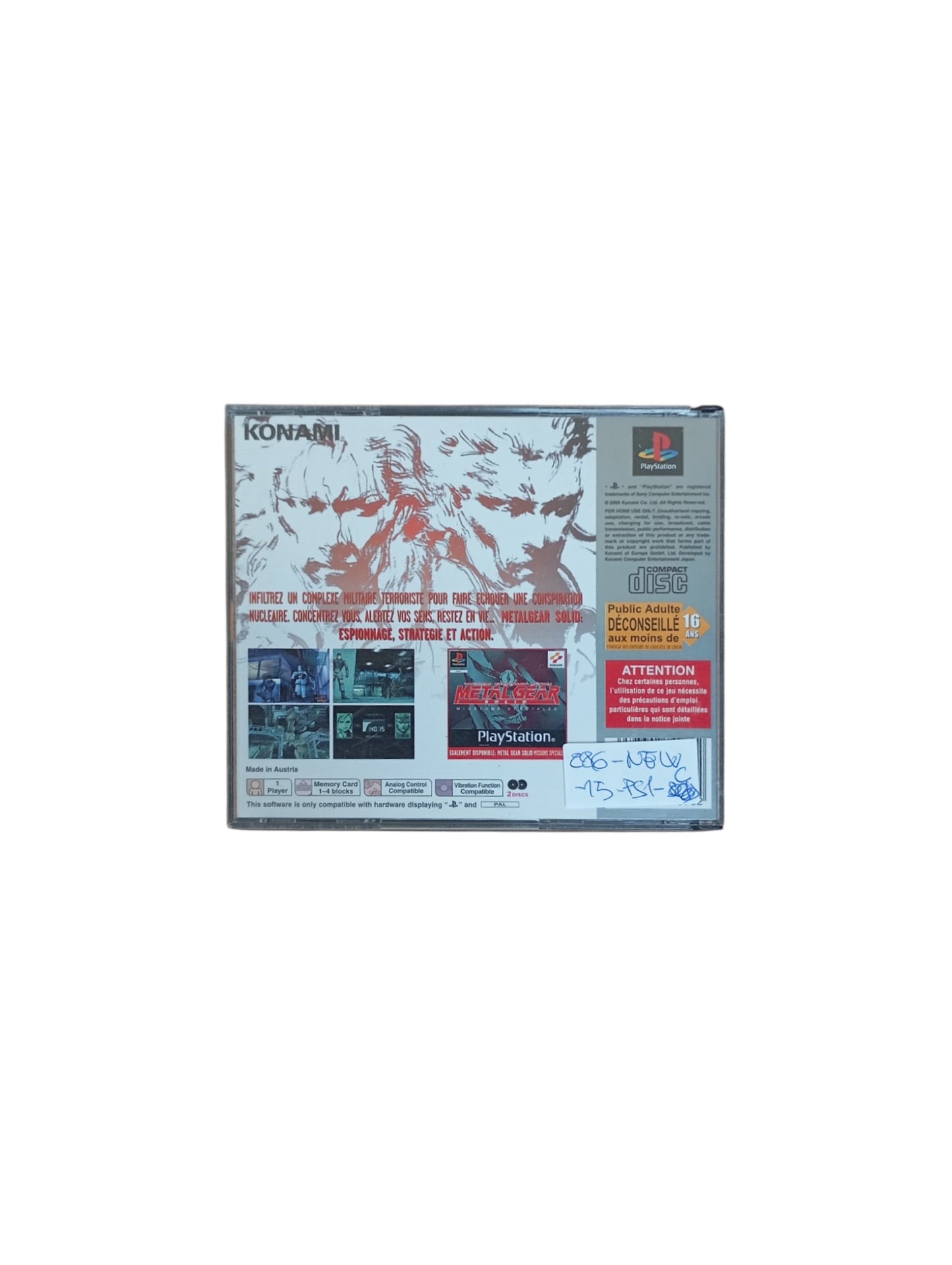 Metal Gear Solid Playstation 1 Platinum