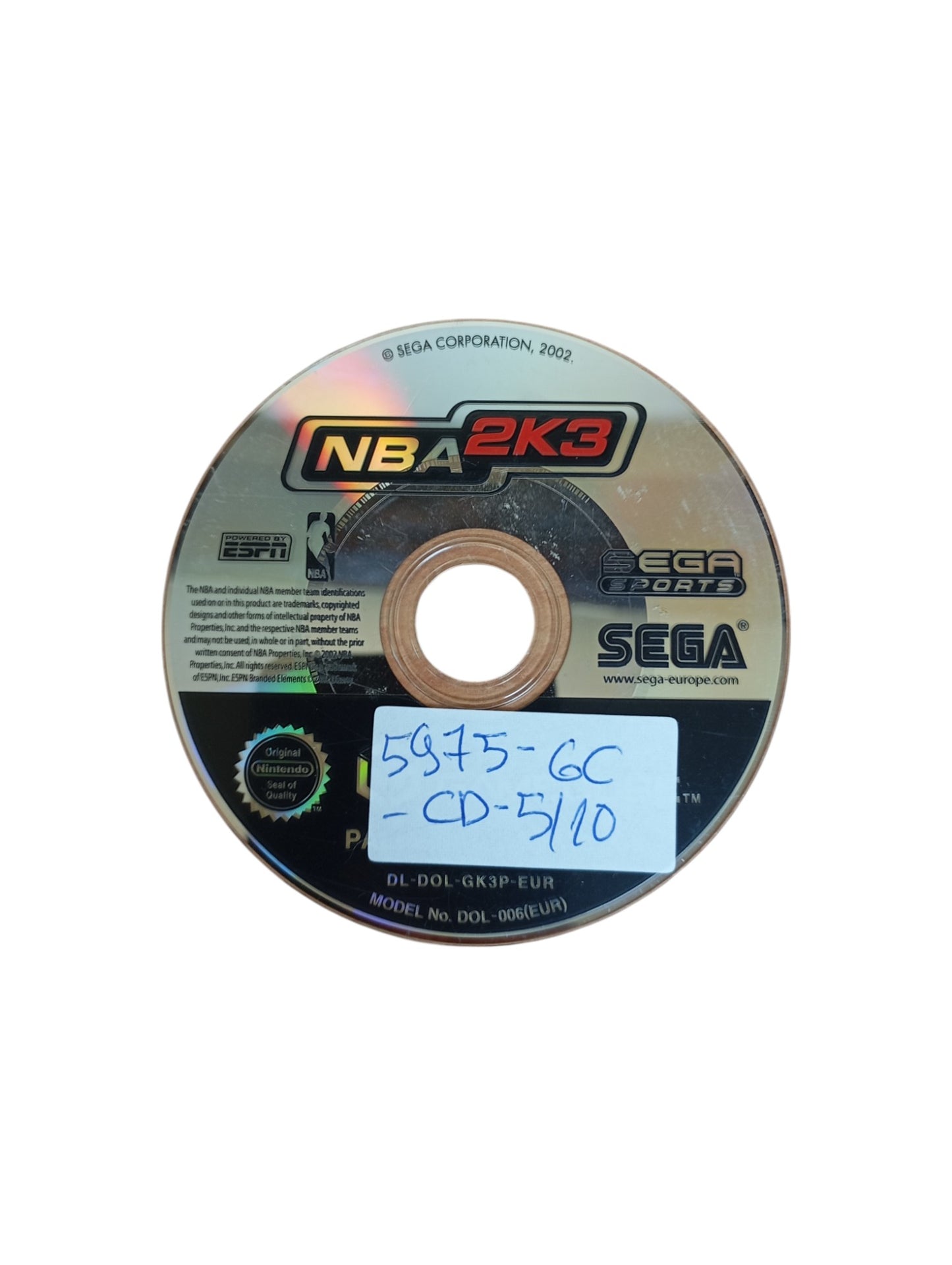 CD NBA 2K3 GameCube