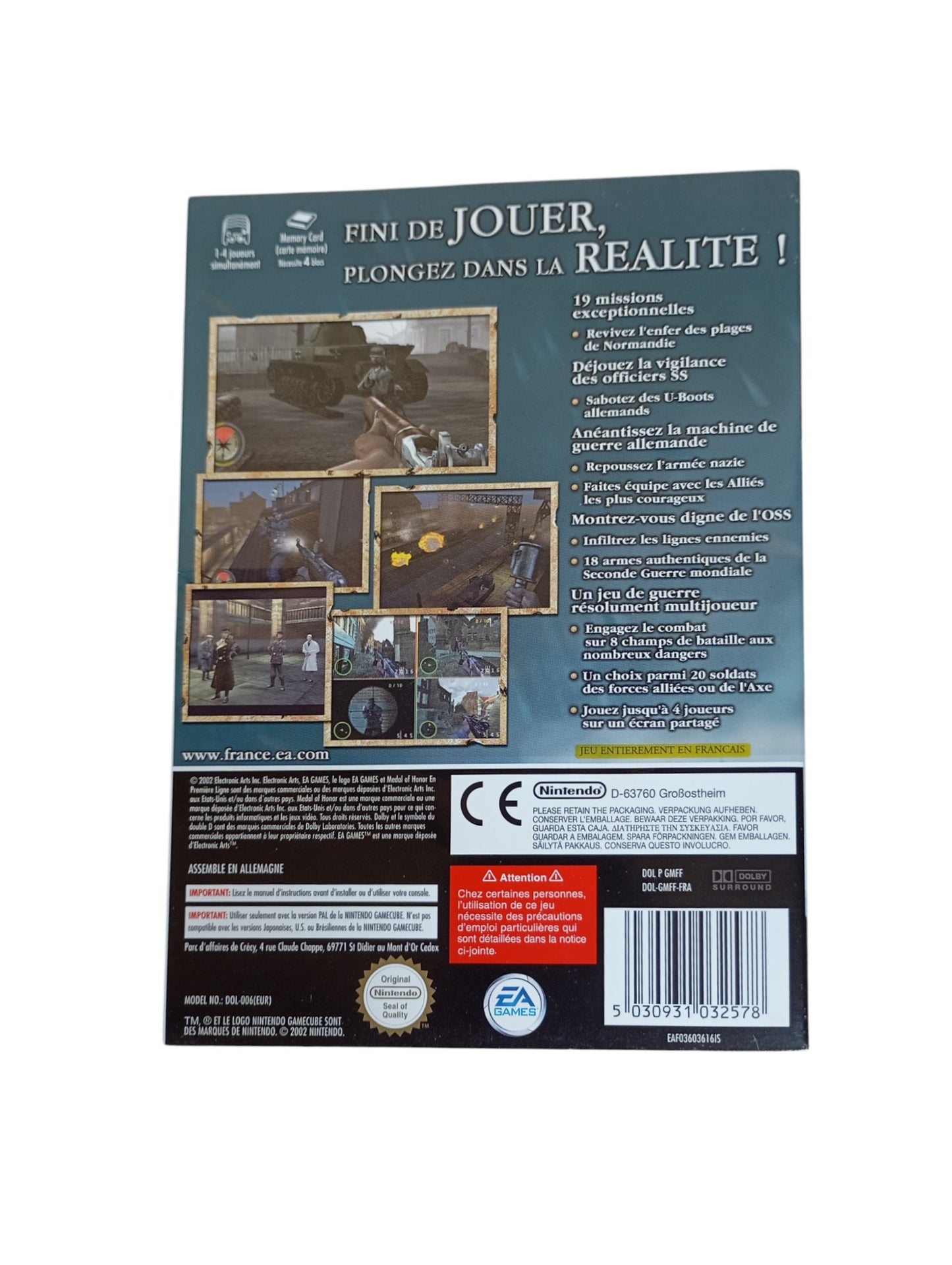 Jaquette Medal of Honor : En Première Ligne
