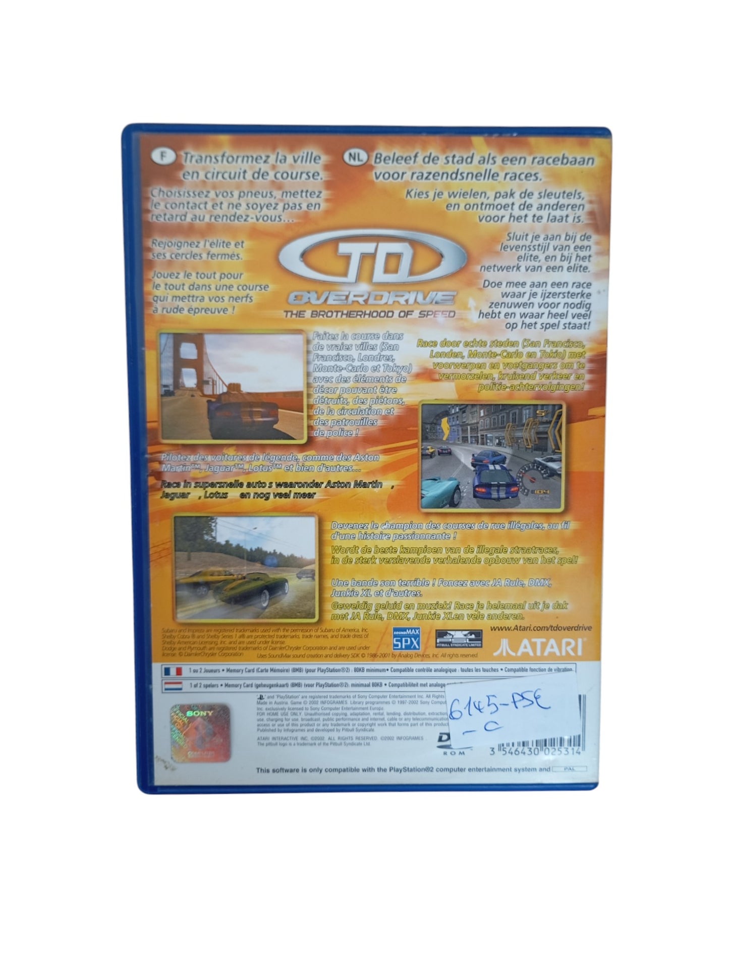 TD Overdrive Playstation 2 (PS2)
