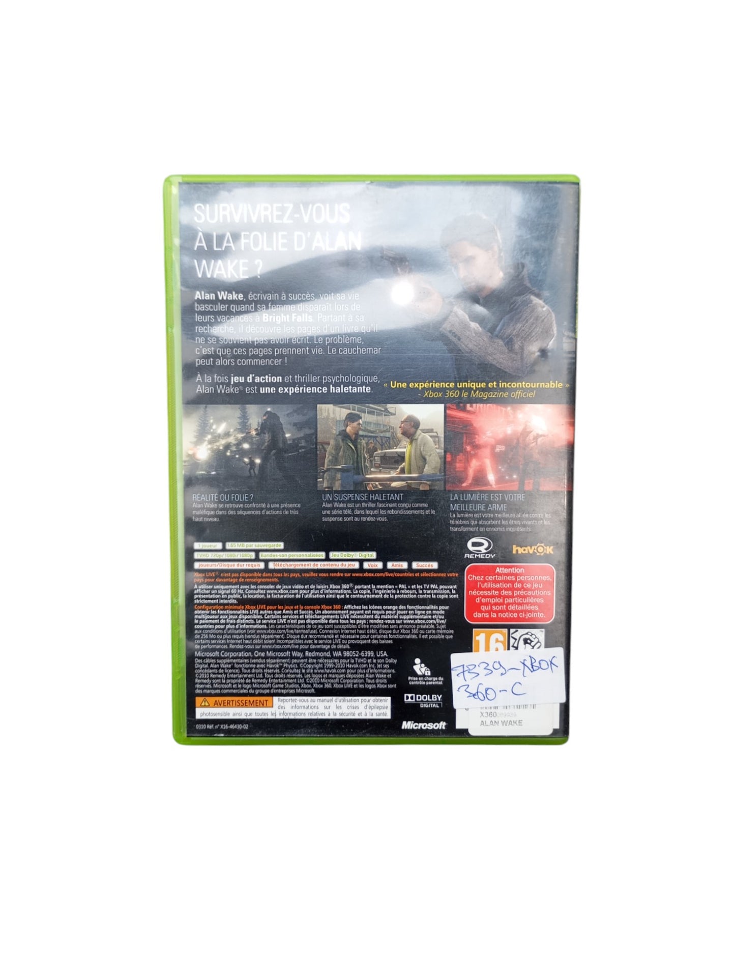 Alan Wake Xbox 360