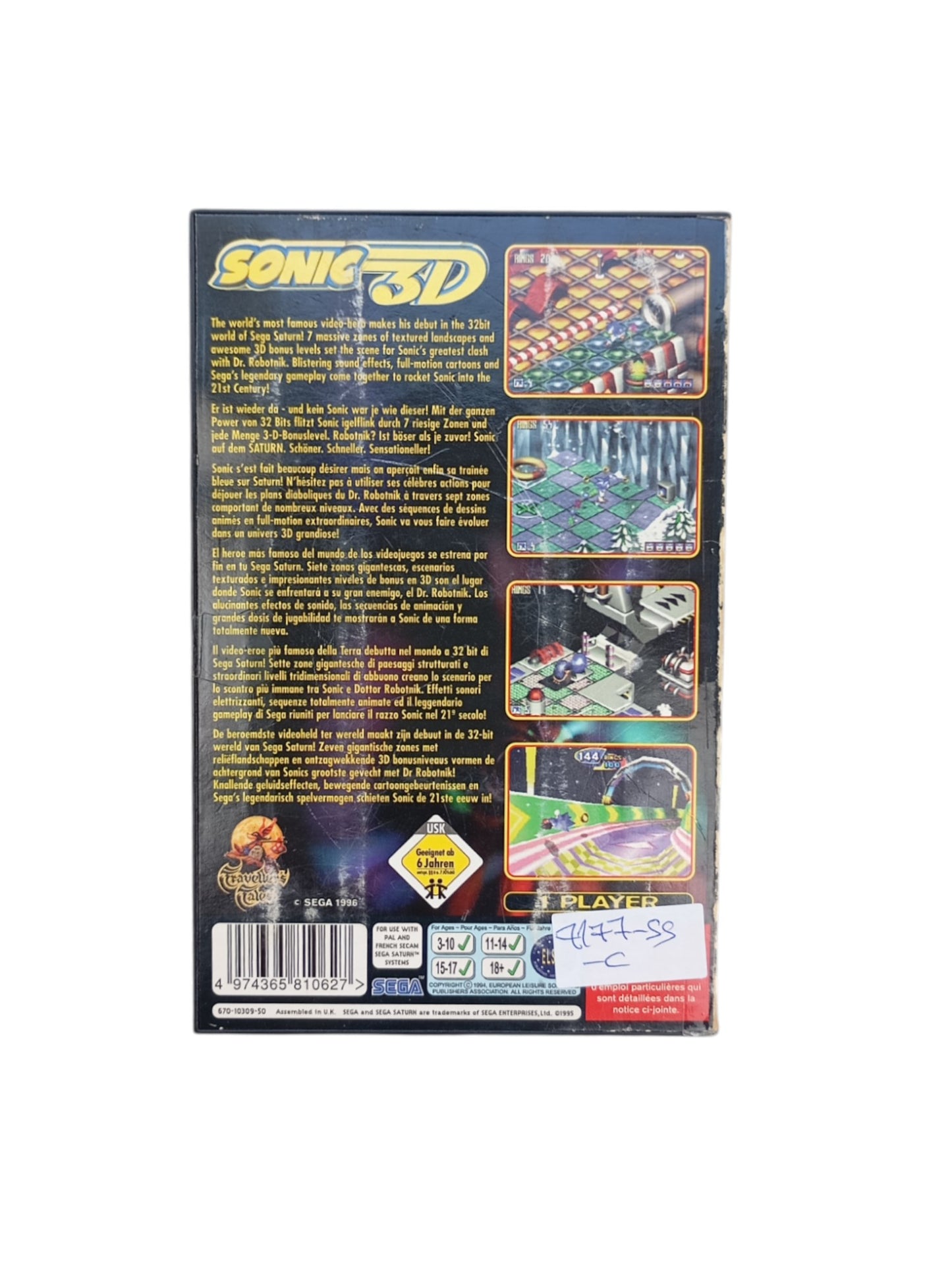 Sonic 3D : Flickies' Island Saturn Sega