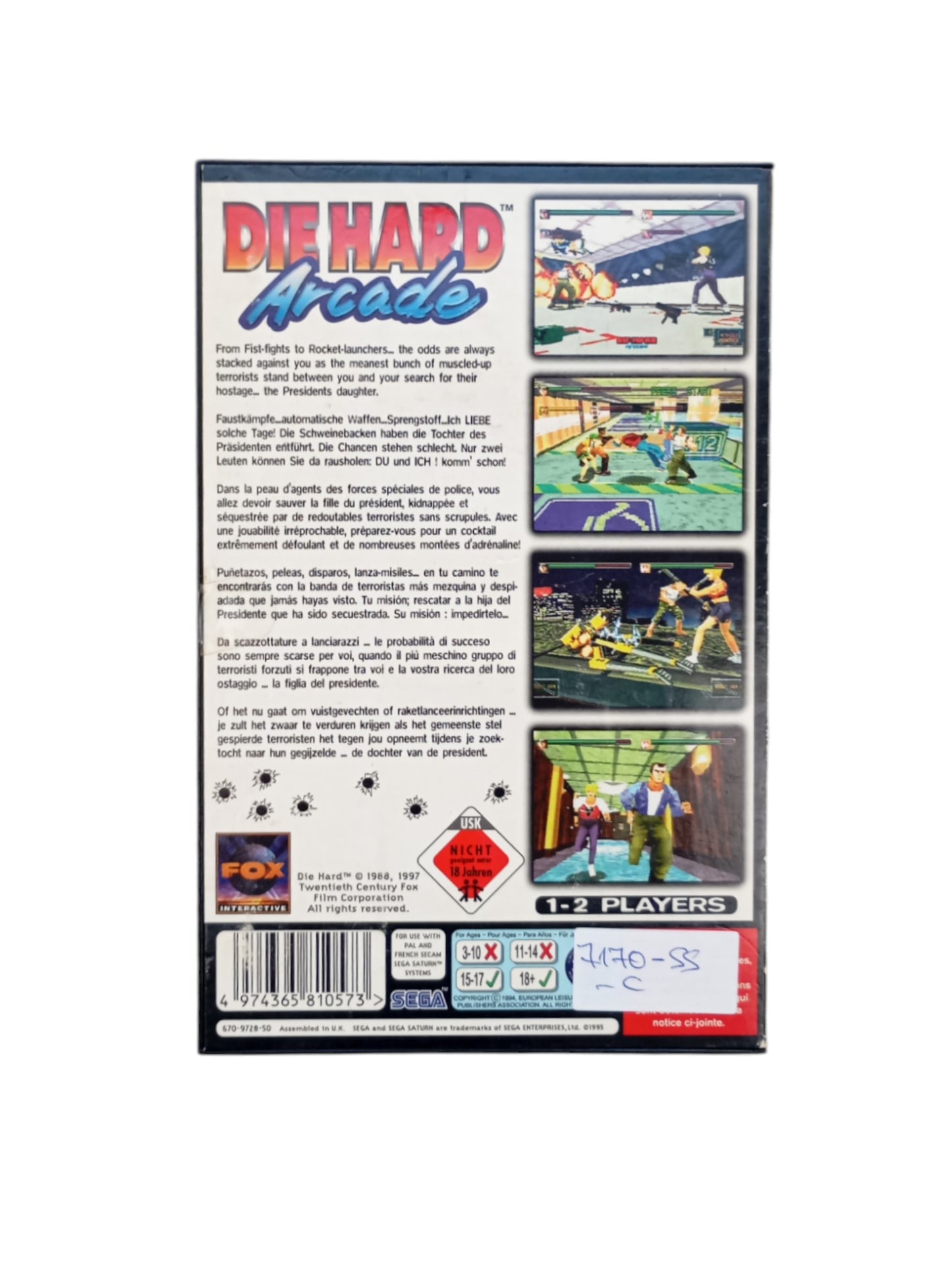 Die Hard Arcade Sega Saturn