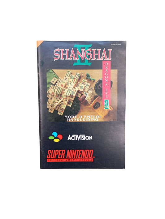 Notice Shanghai II  Super Nintendo (SNES)