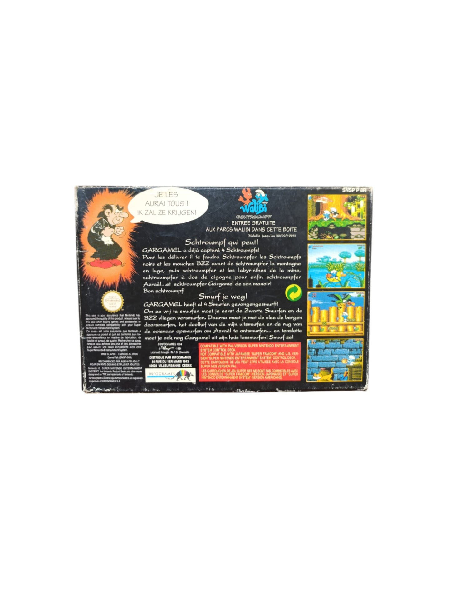 Les Schtroumpfs – Super Nintendo (SNES) Complet
