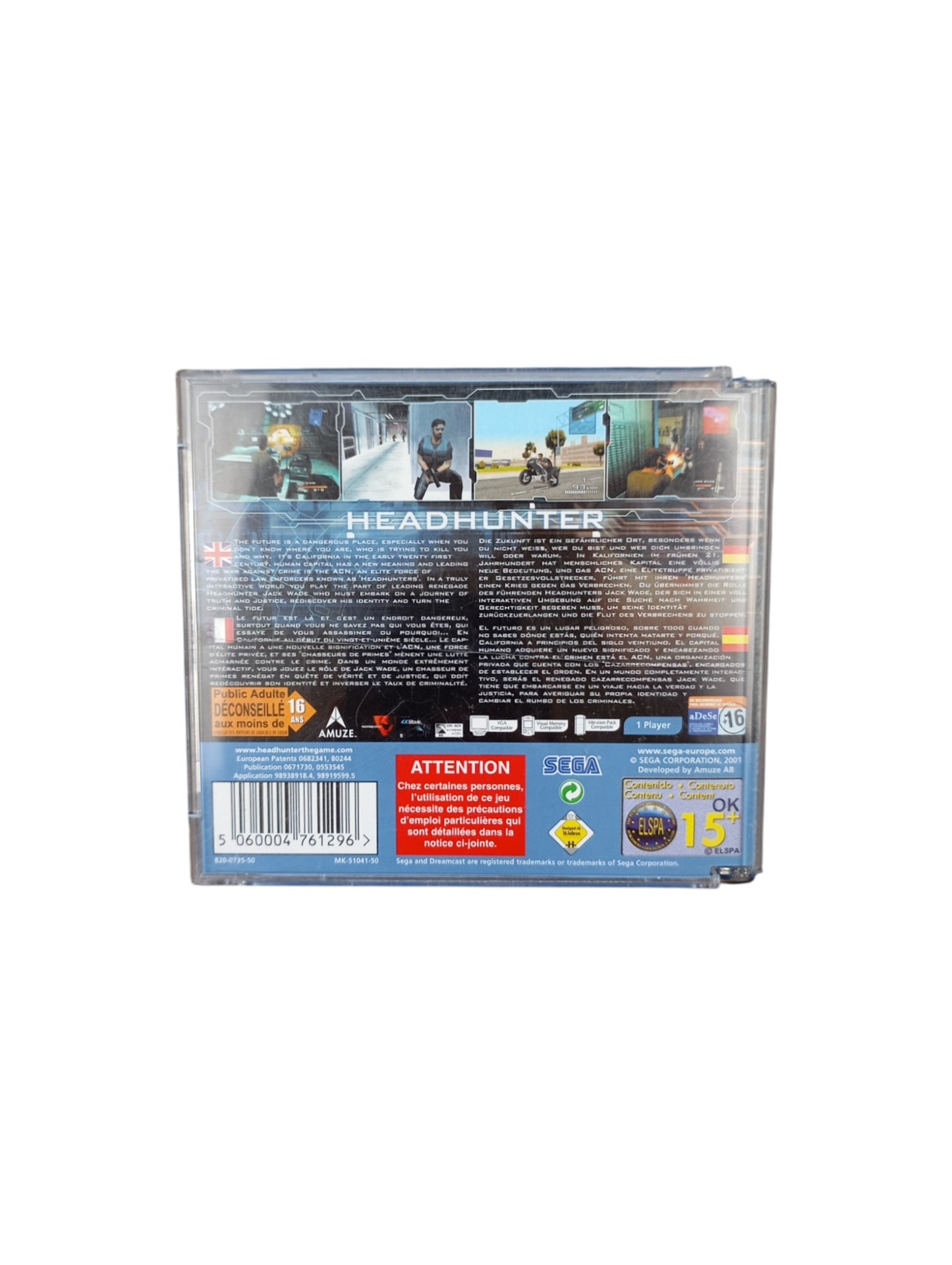 Headhunter – Sega Dreamcast (complet)