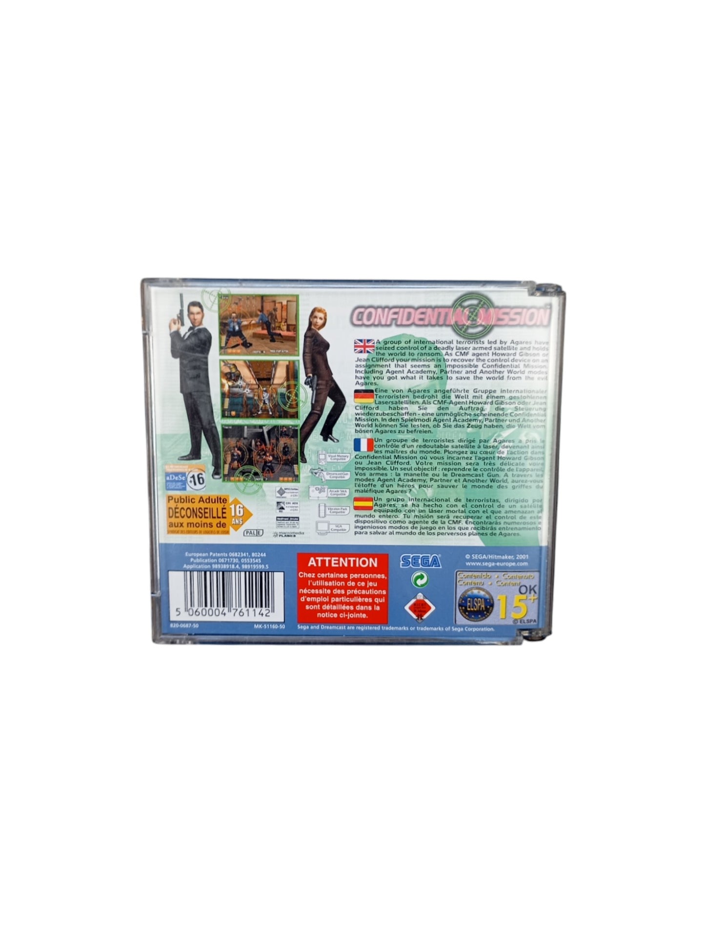 Confidential Mission – Sega Dreamcast (complet)