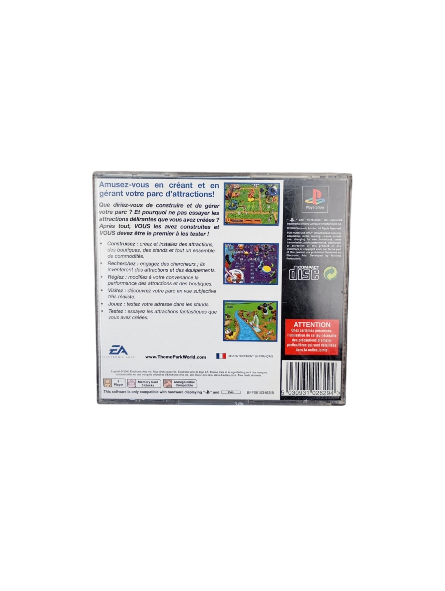 Theme Park – PlayStation 1 (PS1) Edition Classique