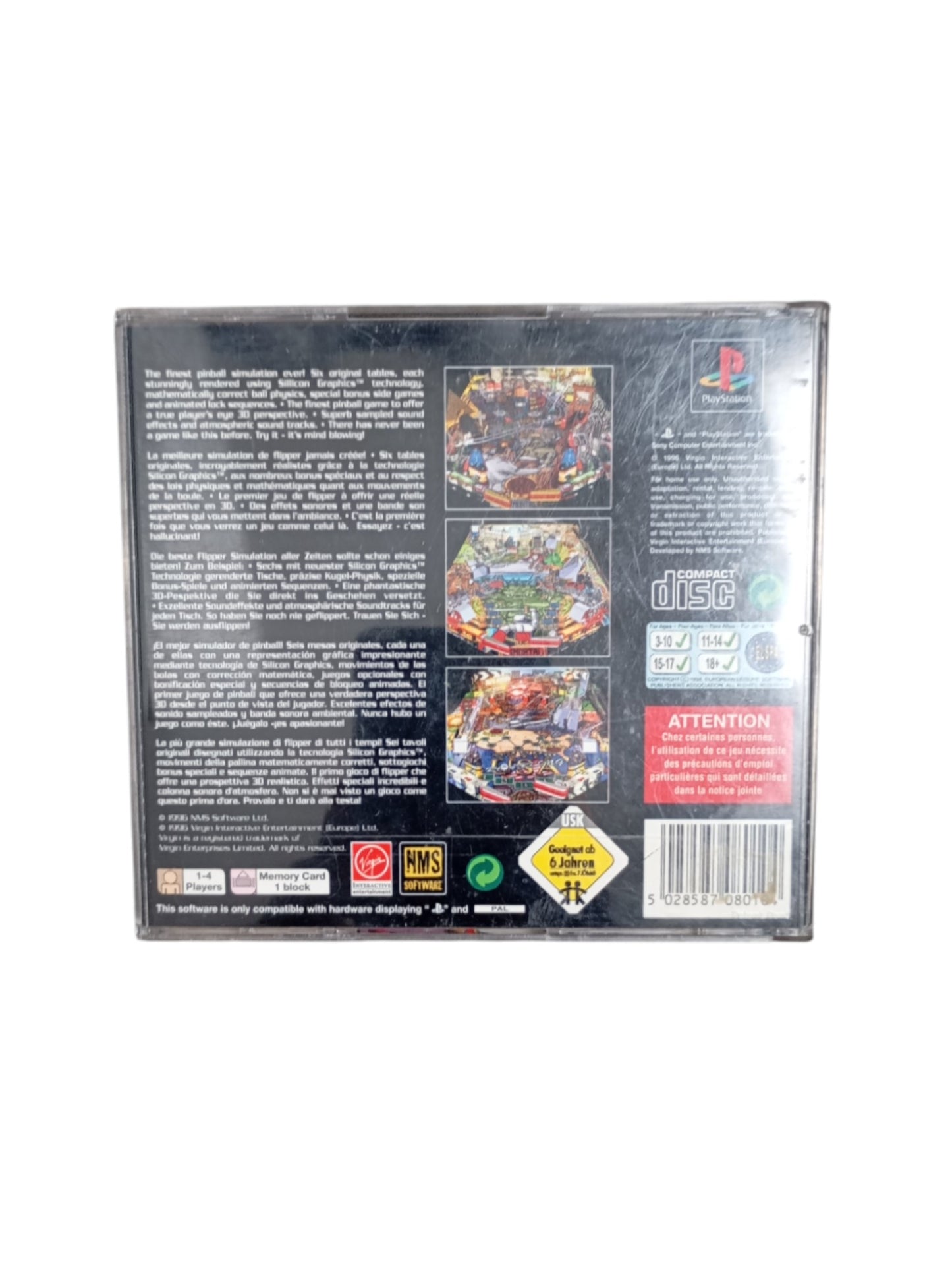 Tilt! (Virtual Pinball) – PlayStation 1 complet