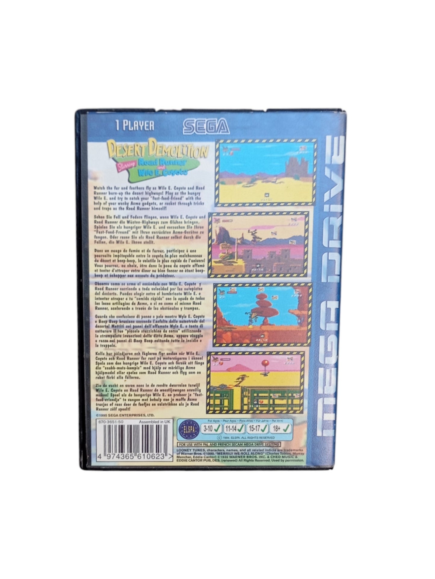 Desert Demolition starring Road Runner & Wile E. Coyote – Sega Mega Drive complet
