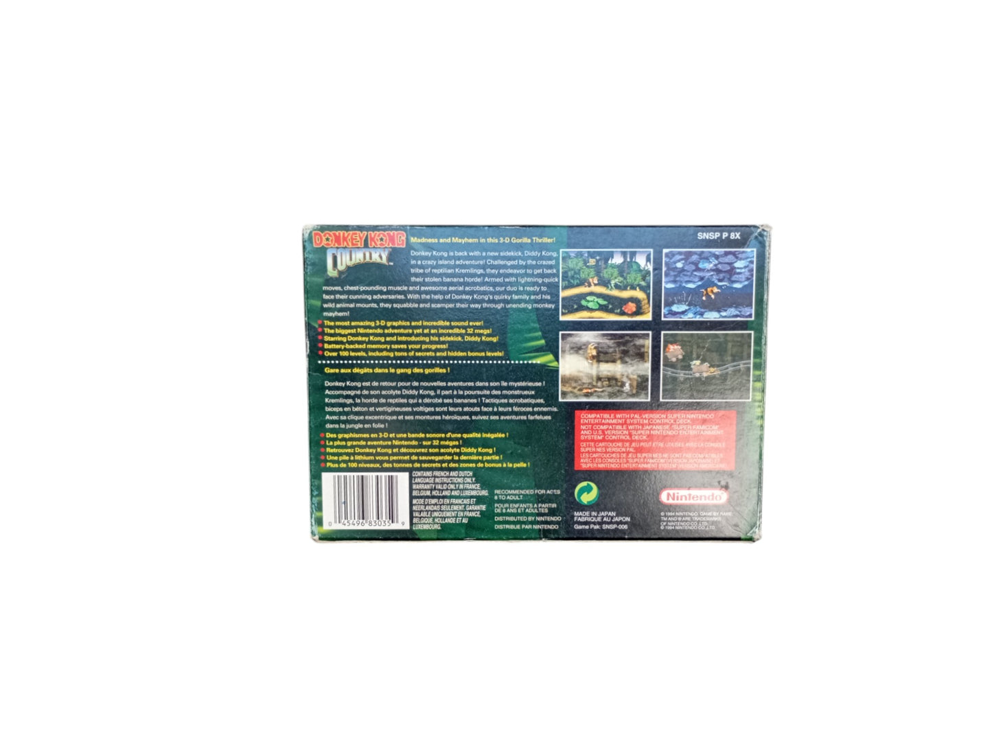 Donkey Kong Country en boîte (SNES)