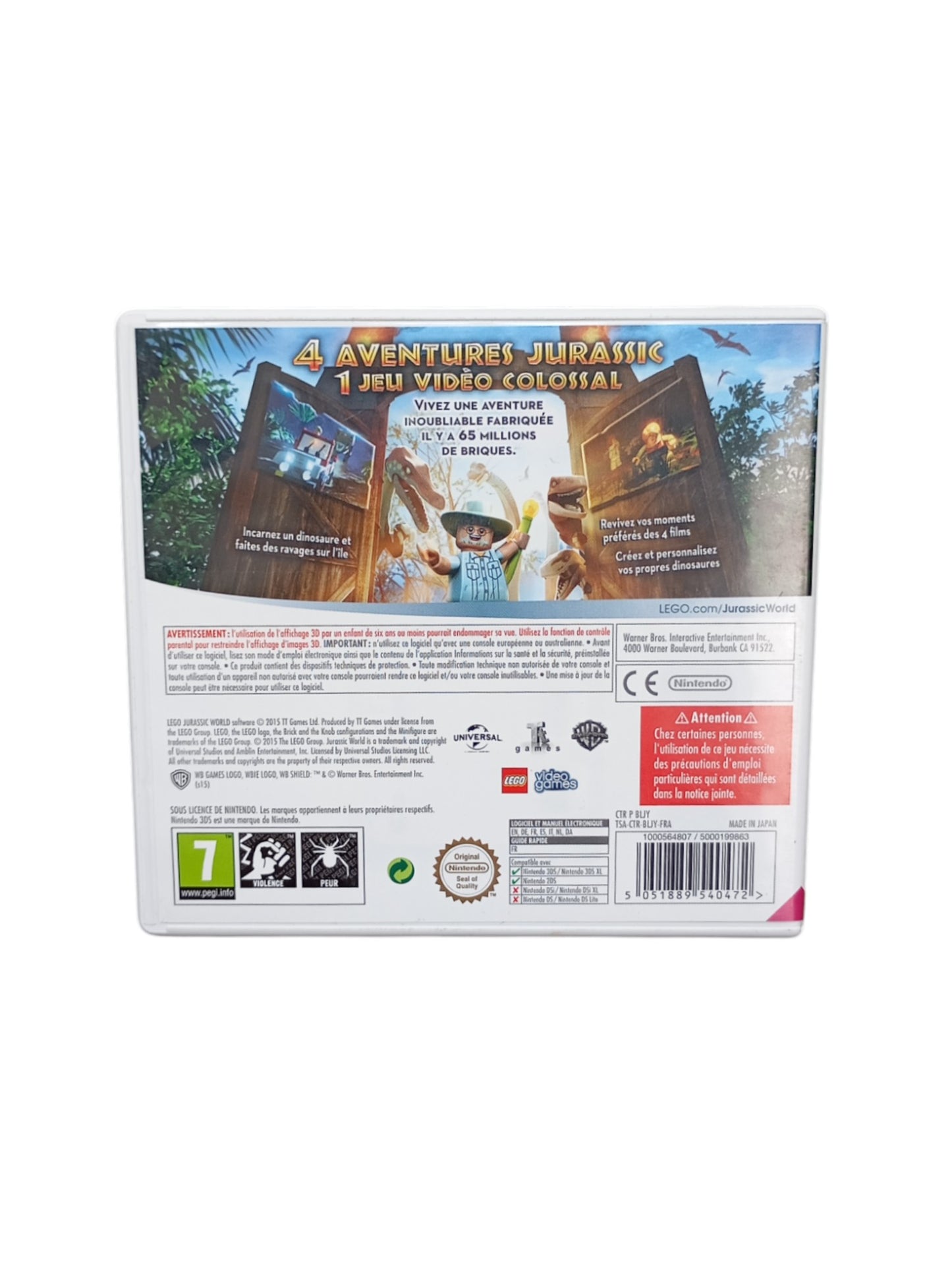 Jurrasic World Nintendo 3DS complet