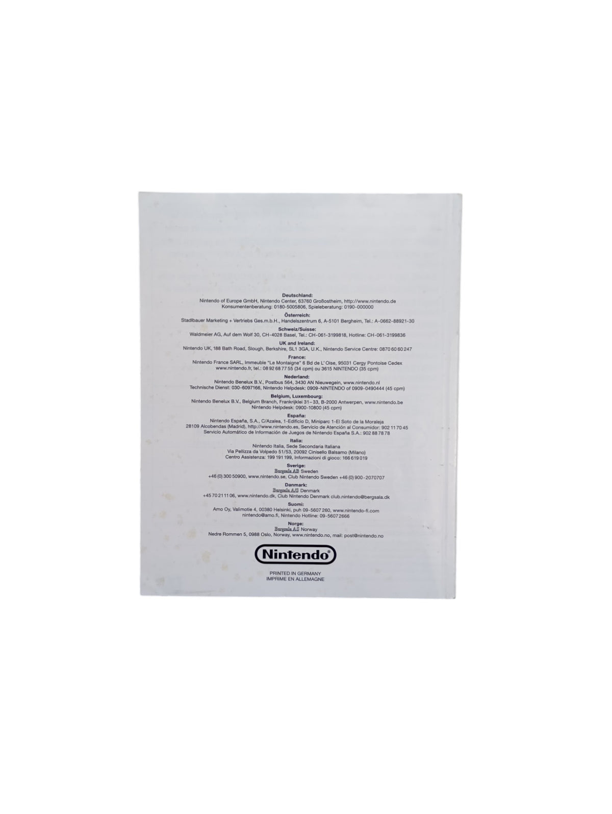Notice seule – Game Boy Player (Nintendo GameCube)