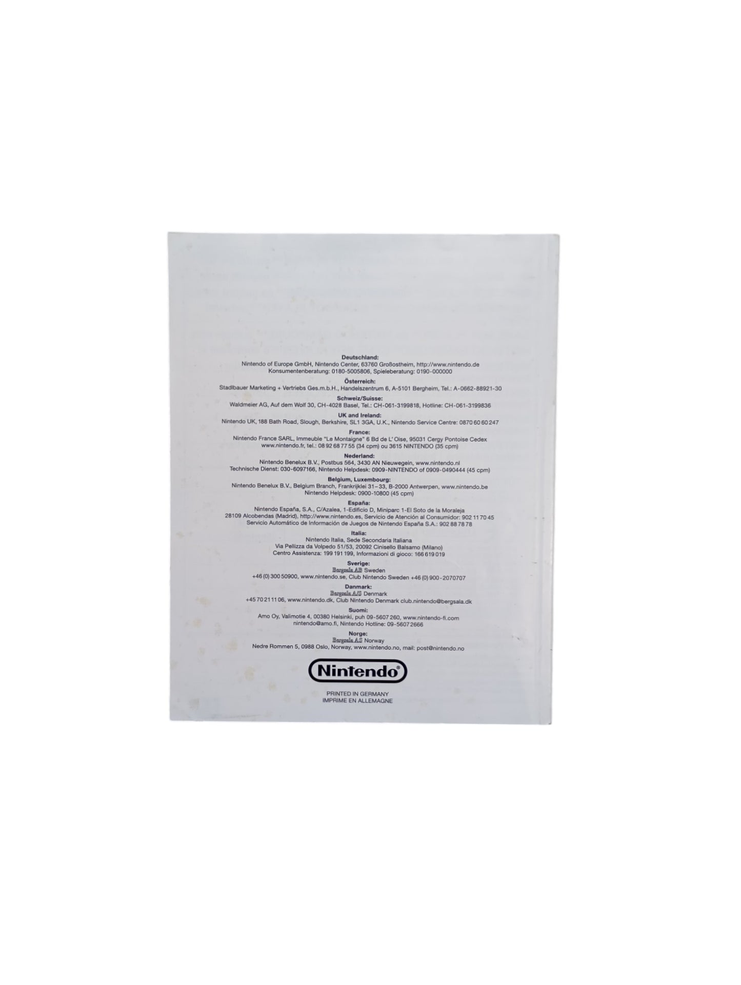 Notice seule – Game Boy Player (Nintendo GameCube)