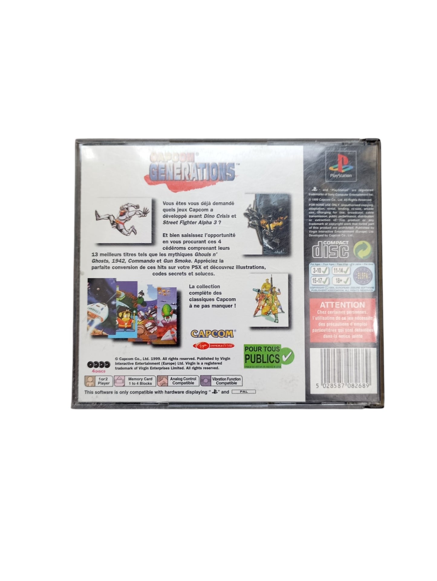 Capcom Generations sur PlayStation 1 (PS1) Complet