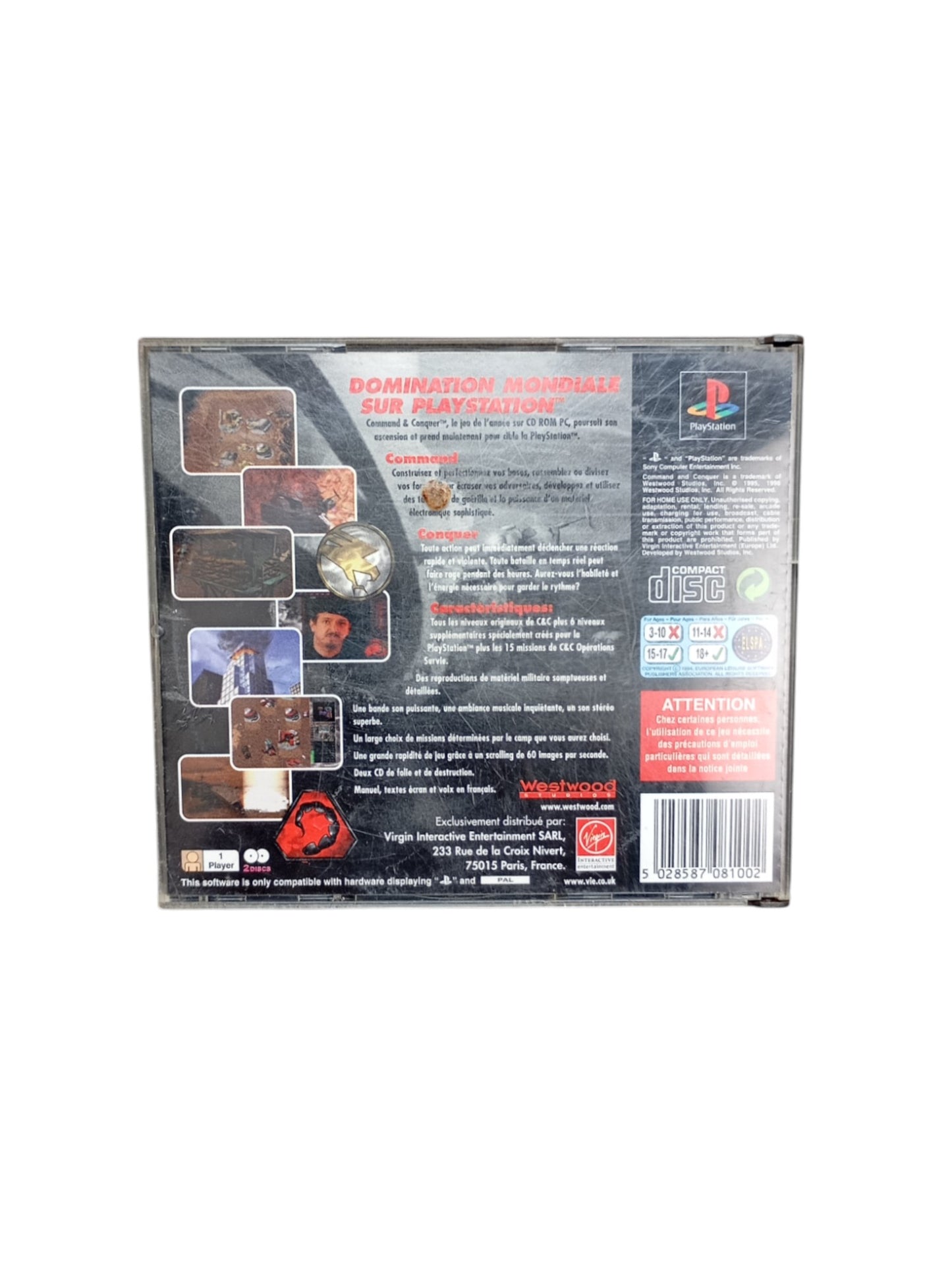 Command & Conquer – PlayStation 1 (PS1) – en boîte, sans notice