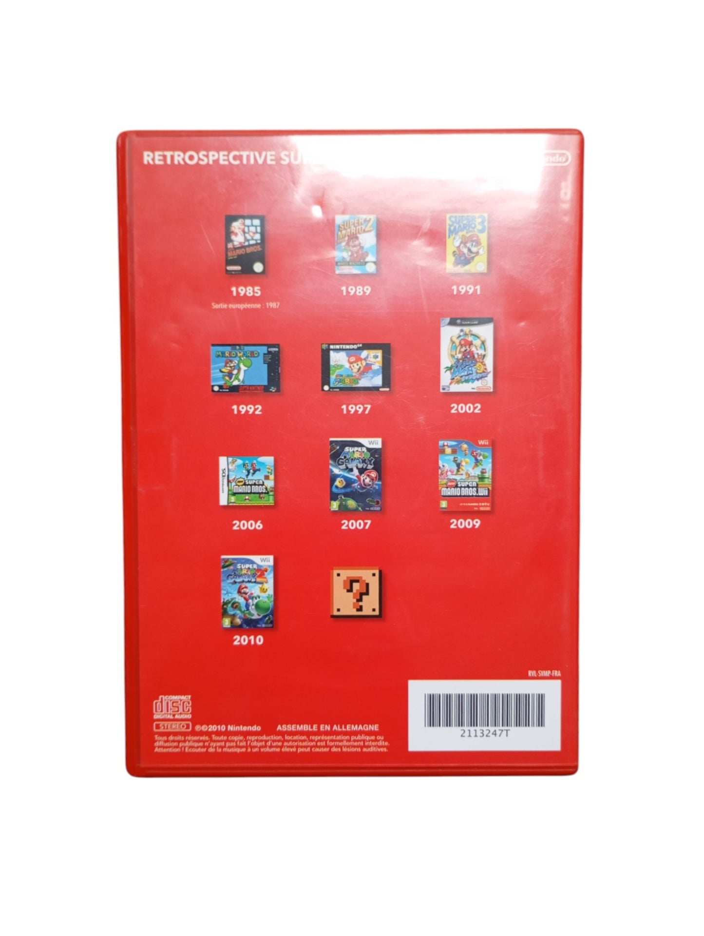DVD rétrospective Super Mario 1985-2010