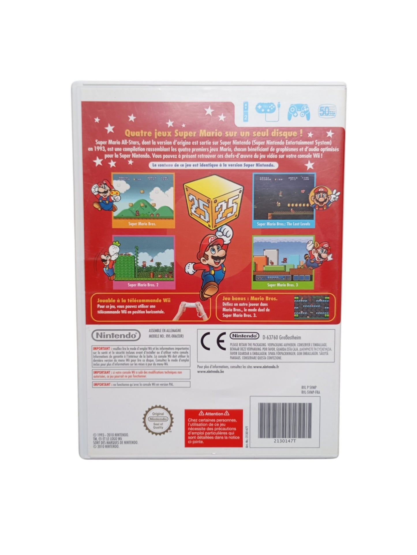 Super Mario All-Stars 25e Anniversaire – Nintendo Wii (Complet)