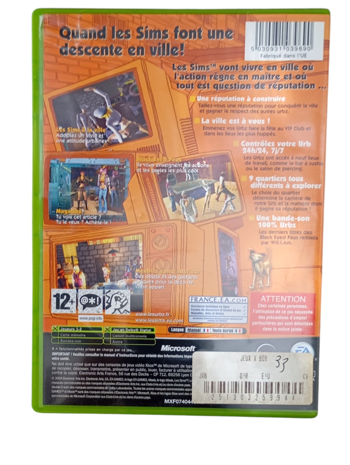 Les Urbz: Les Sims in the City – Xbox (jeu original)