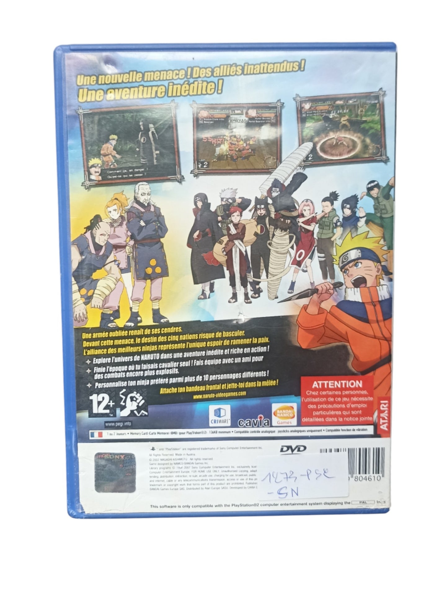 Naruto: Uzumaki Chronicles 2 – PS2 (jeu original sans notice)