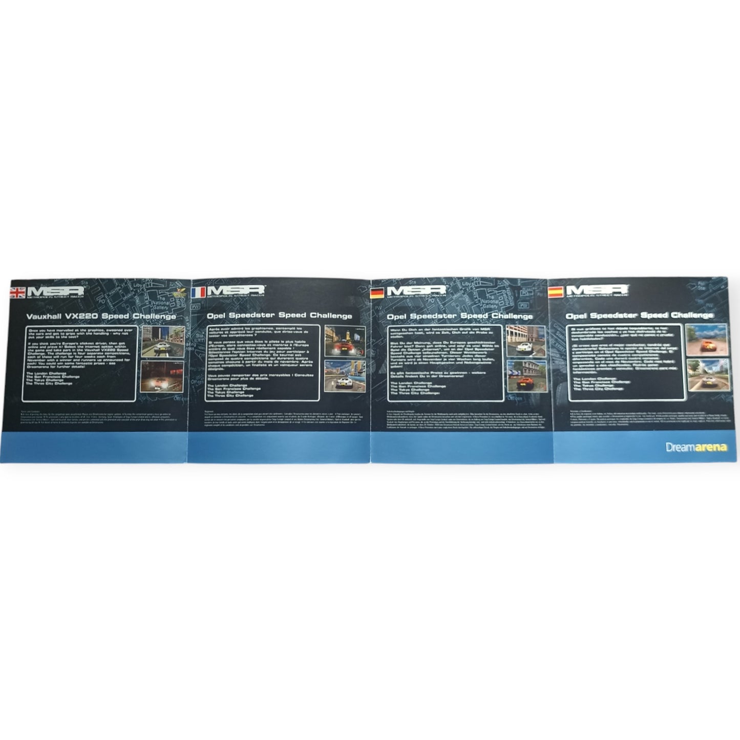 Flyer promotionnel Dreamarena – Concours voiture & service en ligne officiel (édition 1999)