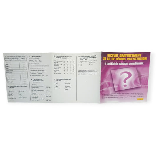 Insert officiel Sony Computer Entertainment Europe – PAL FR (1997–1999) Playstation 1 (PS1)