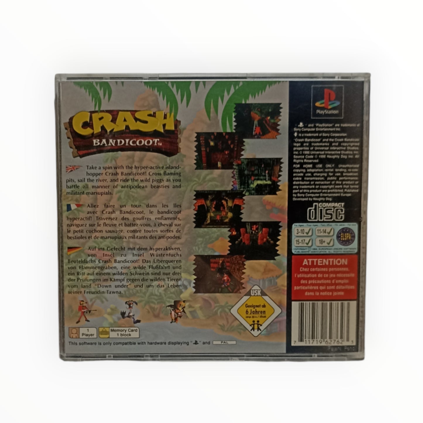 Crash Bandicoot – PlayStation 1 – Complet avec notice