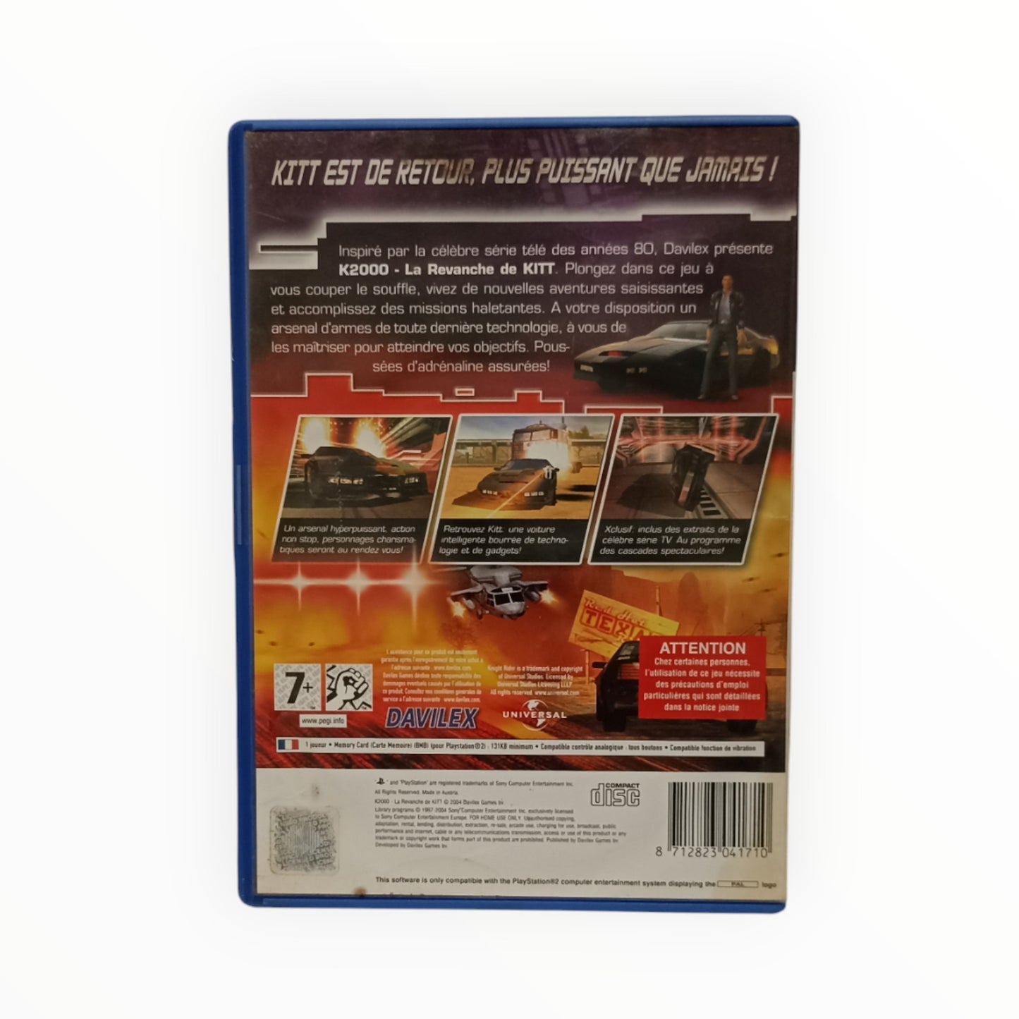 K2000 : La Revanche de KITT – PlayStation 2 (PS2) – Complet