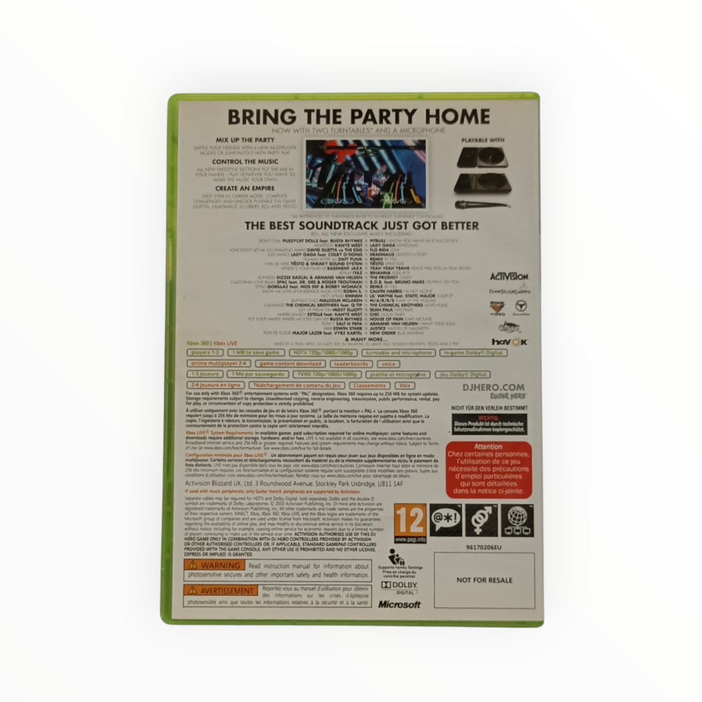 DJ Hero 2 – Xbox 360 – Complet (boîte + disque + notice)