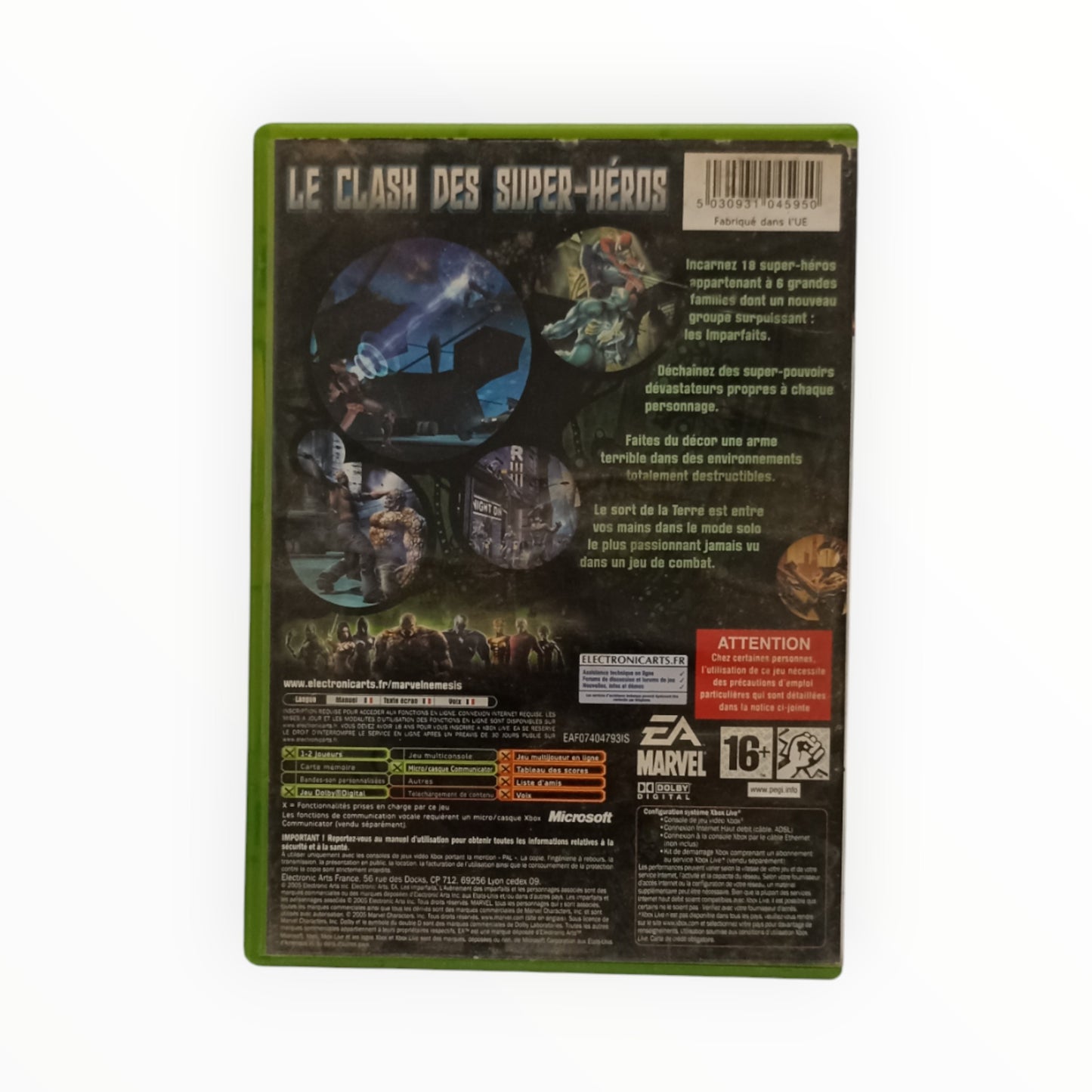 Marvel Nemesis: L’Avènement des Imparfaits – Xbox – Complet (boîte + disque + notice)