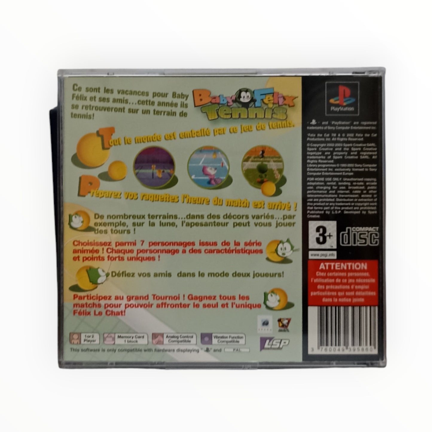 Baby Felix Tennis – PlayStation 1 (Complet)