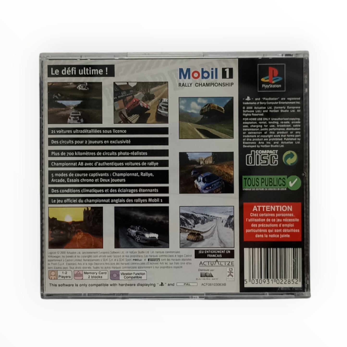 Mobil 1 Rally Championship – PlayStation 1 (Complet)