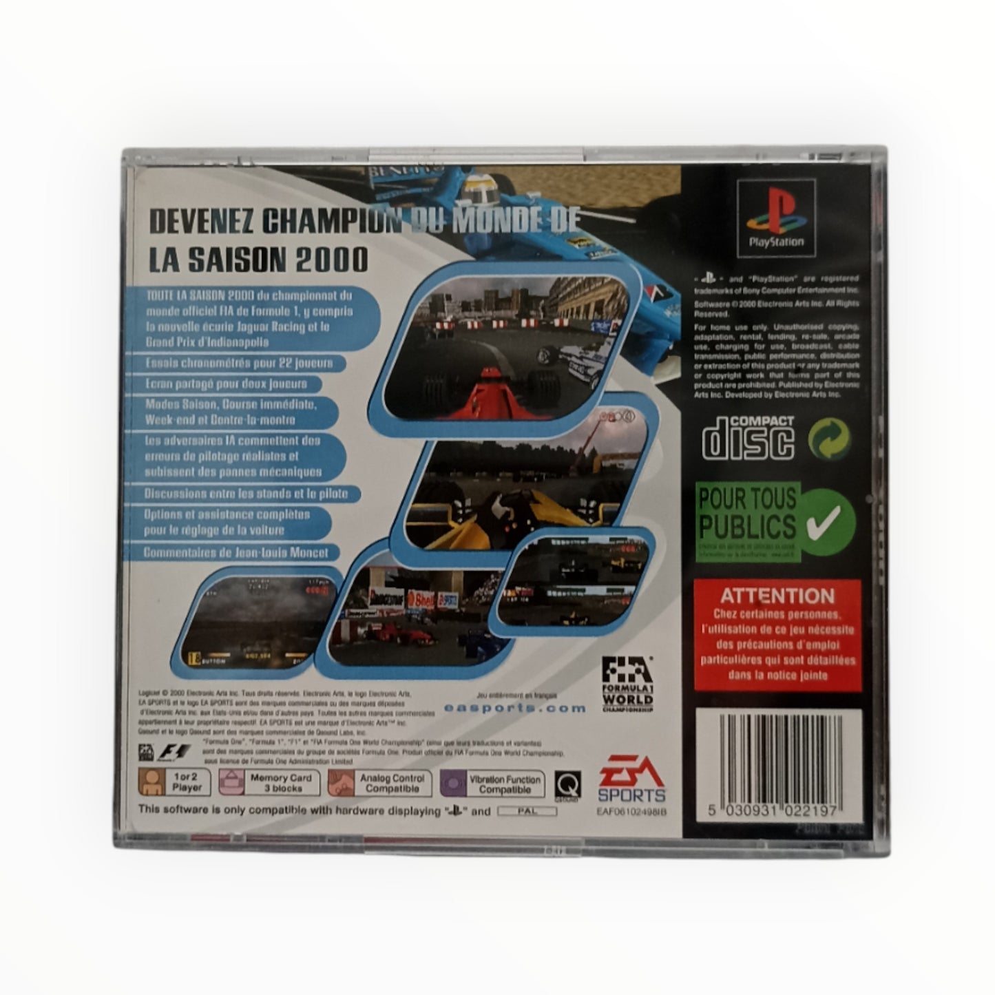F1 2000 – PlayStation 1 (Complet)