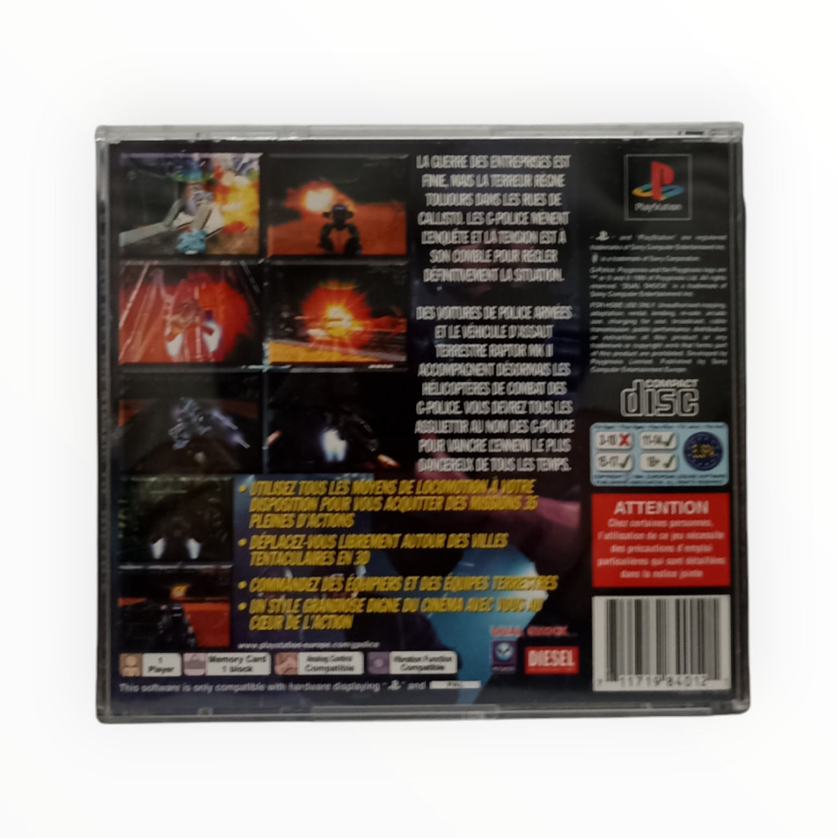 G-Police: Weapons of Justice – PlayStation 1 (Complet)